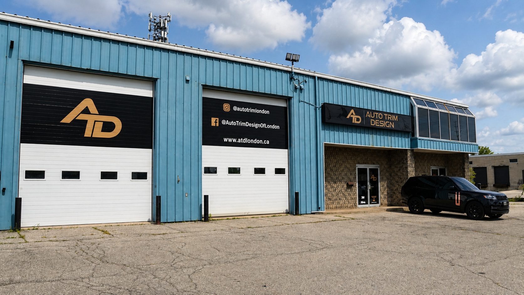 Auto Trim Design storefront at 580 Clarke Road