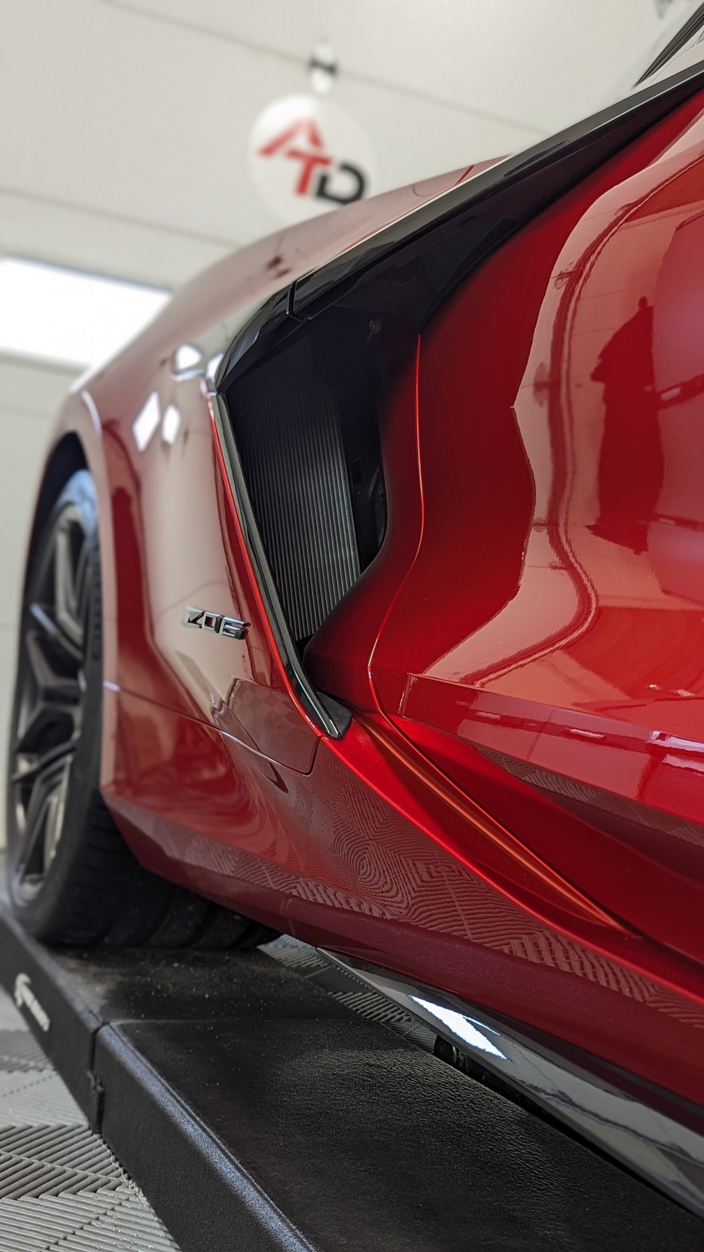 Ceramic-coated Corvette Z06 flank
