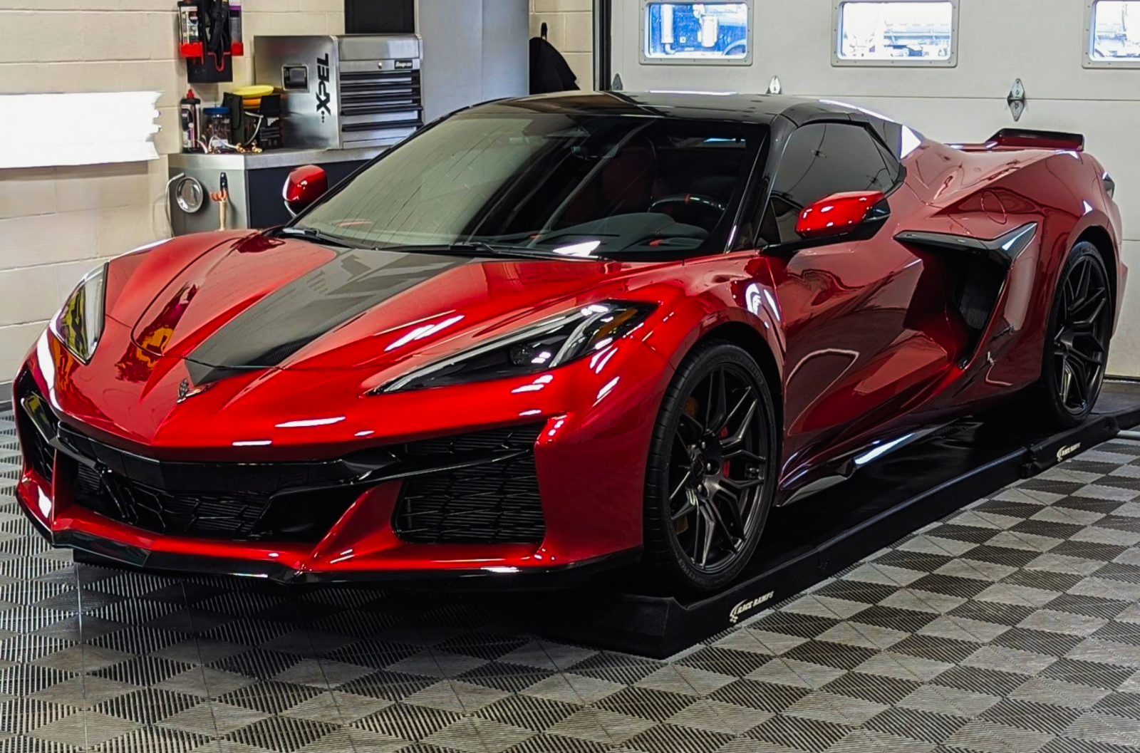 Corvette Z06 with tinted glass